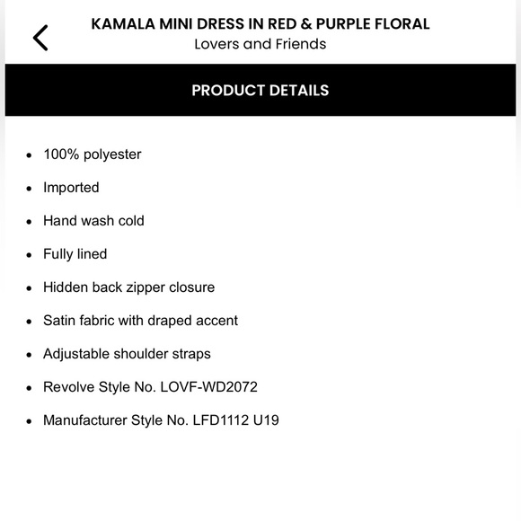 Lovers & Friends Kamala Mini Dress floral size Small - Picture 4 of 5
